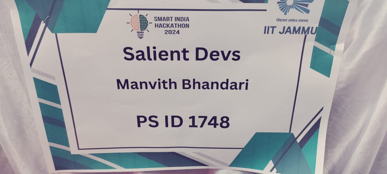 Smart India Hackathon event achievement photo